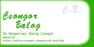 csongor balog business card